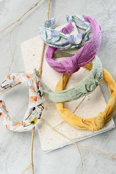 Knotted Soft Florals Headband