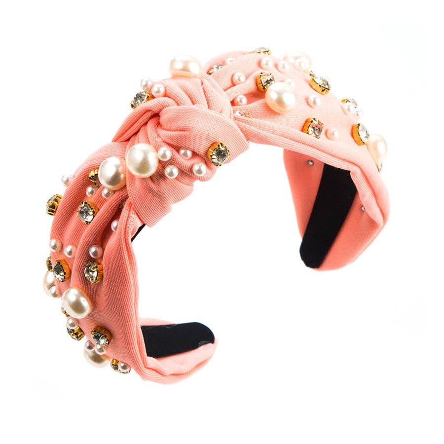 
                  
                    Pearl Studded Top Knot Headband
                  
                