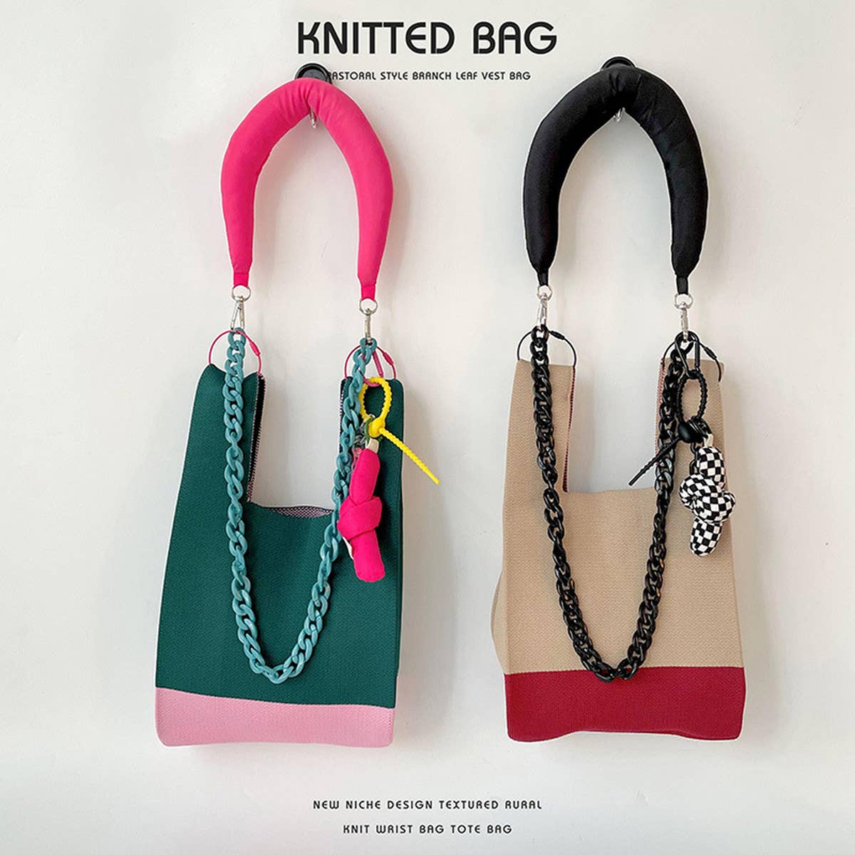 
                  
                    Knit Tote: Minimalist Color Block
                  
                