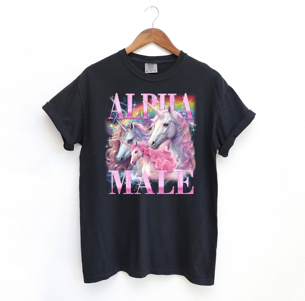 Alpha Male Unicorn Retro Graphic Tee