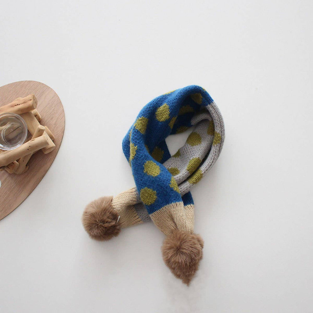
                  
                    Pompom Polka Dots Kids Knitted Neck Scarf
                  
                