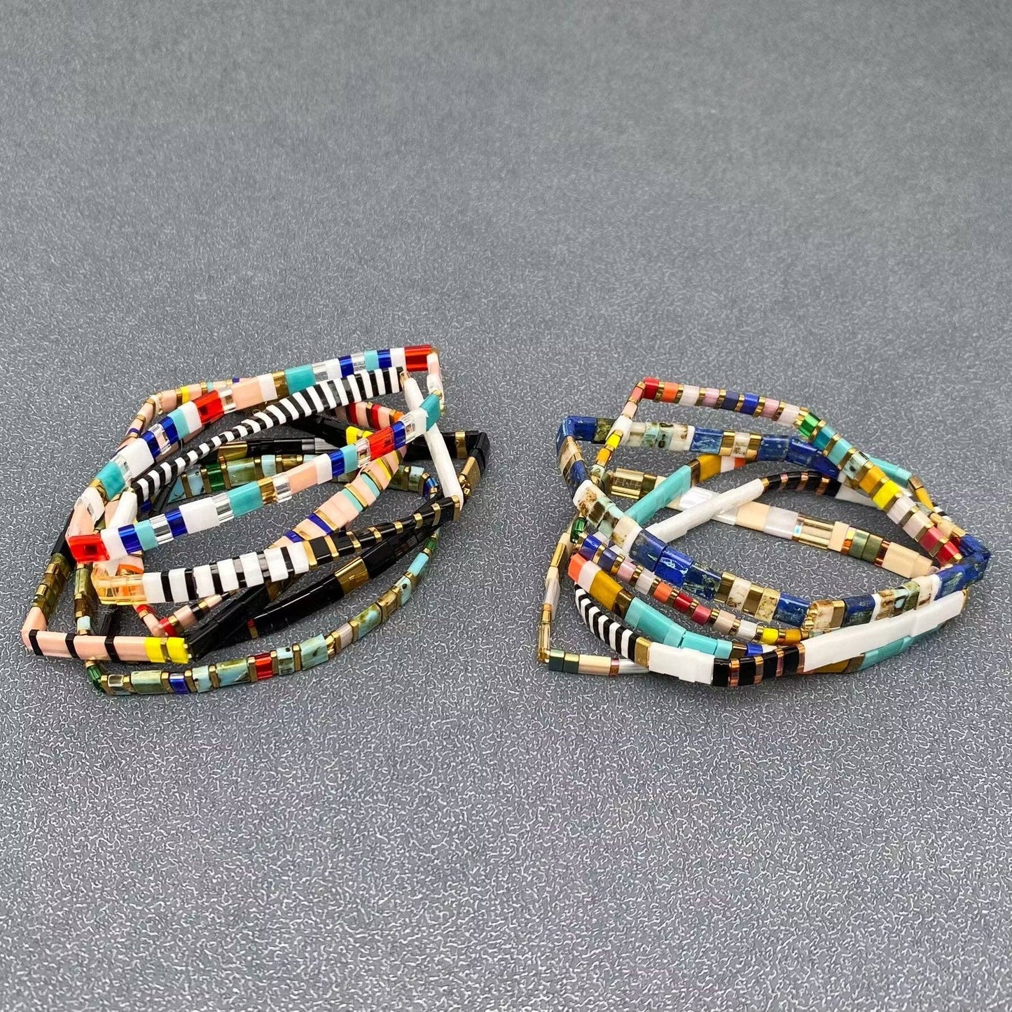 
                  
                    Glass & Hematite Beaded Stretch Bracelet
                  
                