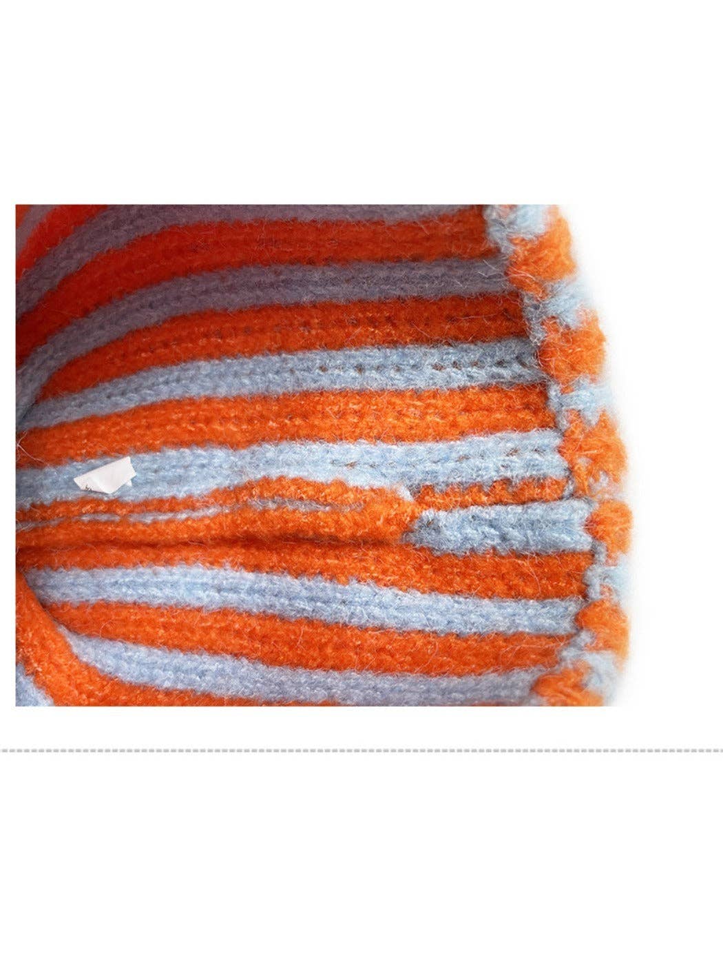 
                  
                    Two-Tone Striped Knit Beanie
                  
                