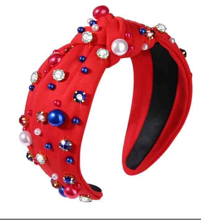 
                  
                    Pearl Studded Top Knot Headband
                  
                