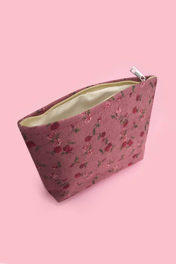 
                  
                    Printed Patterned Corduroy Zip Pouch
                  
                
