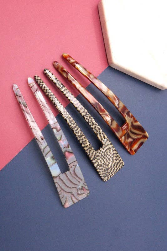 Acetate French Chignon Hair Pin
