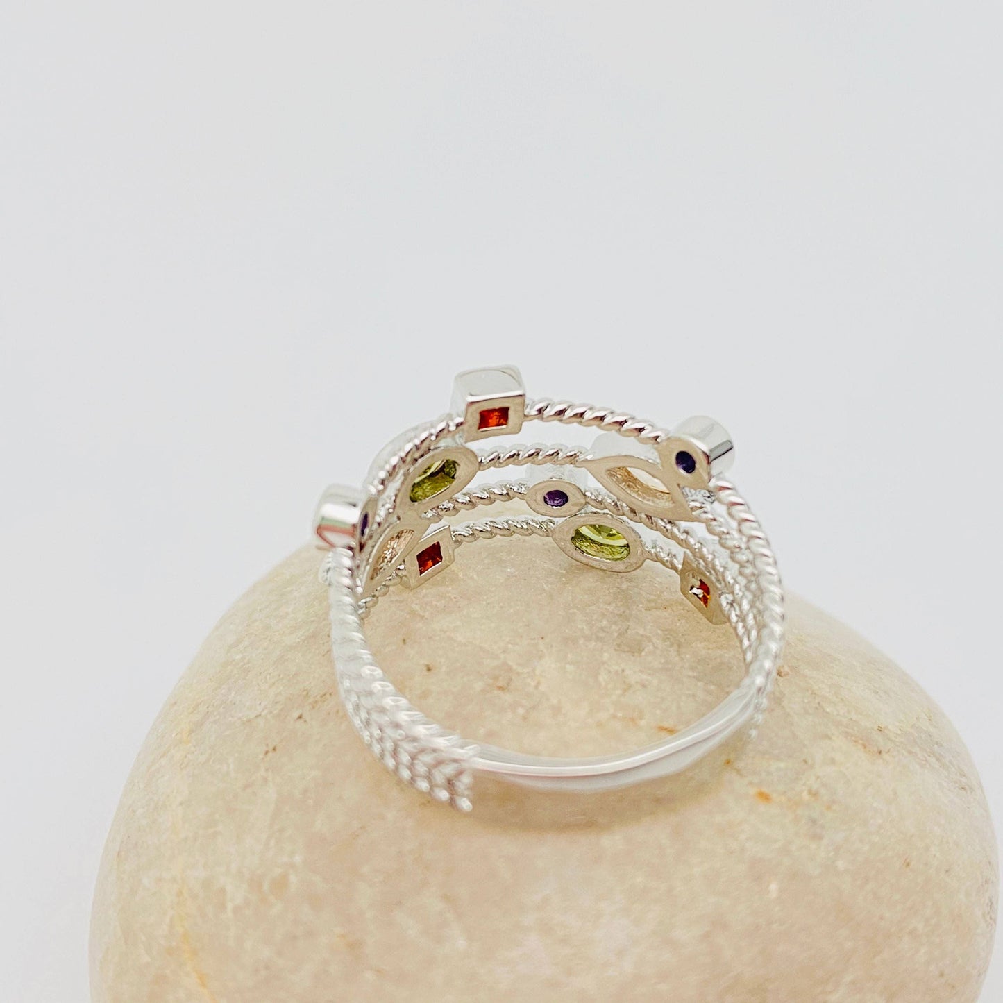 
                  
                    Colorful Zircons Multi Banded Ring
                  
                