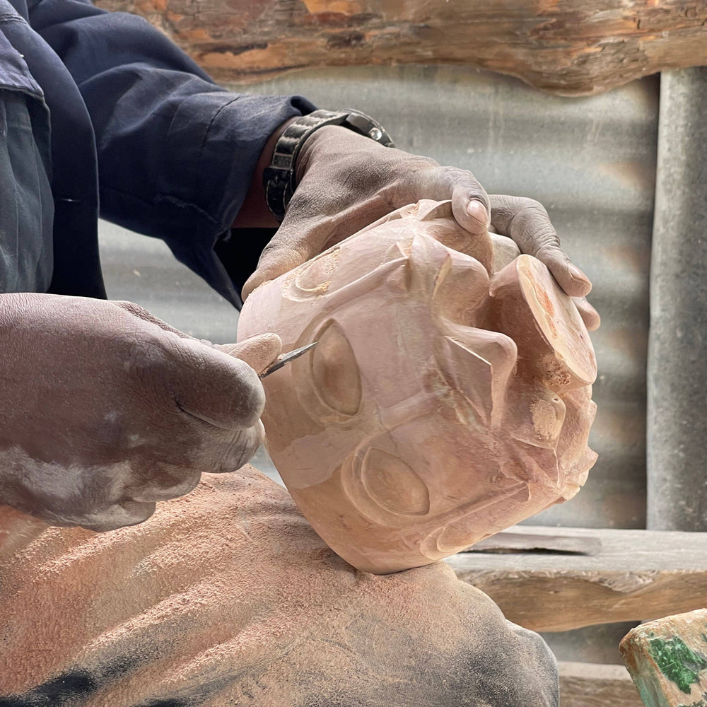 
                  
                    Soapstone Floral Blue Trinket Box
                  
                