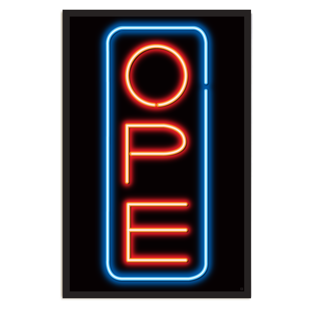 
                  
                    Ope Neon Sign Postcard
                  
                