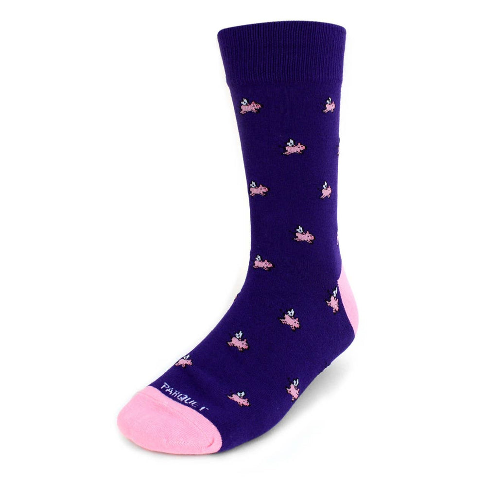 Men's Novelty Socks: Flying Pigs