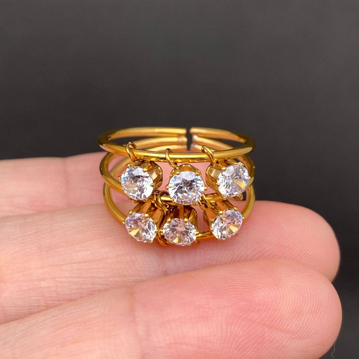 
                  
                    Bold Zircons Gold Plate Ring
                  
                