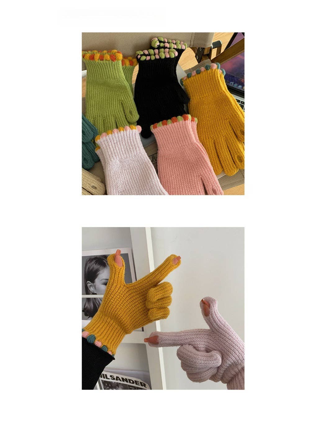 
                  
                    Dotted Cuff Knit Touchscreen Gloves
                  
                