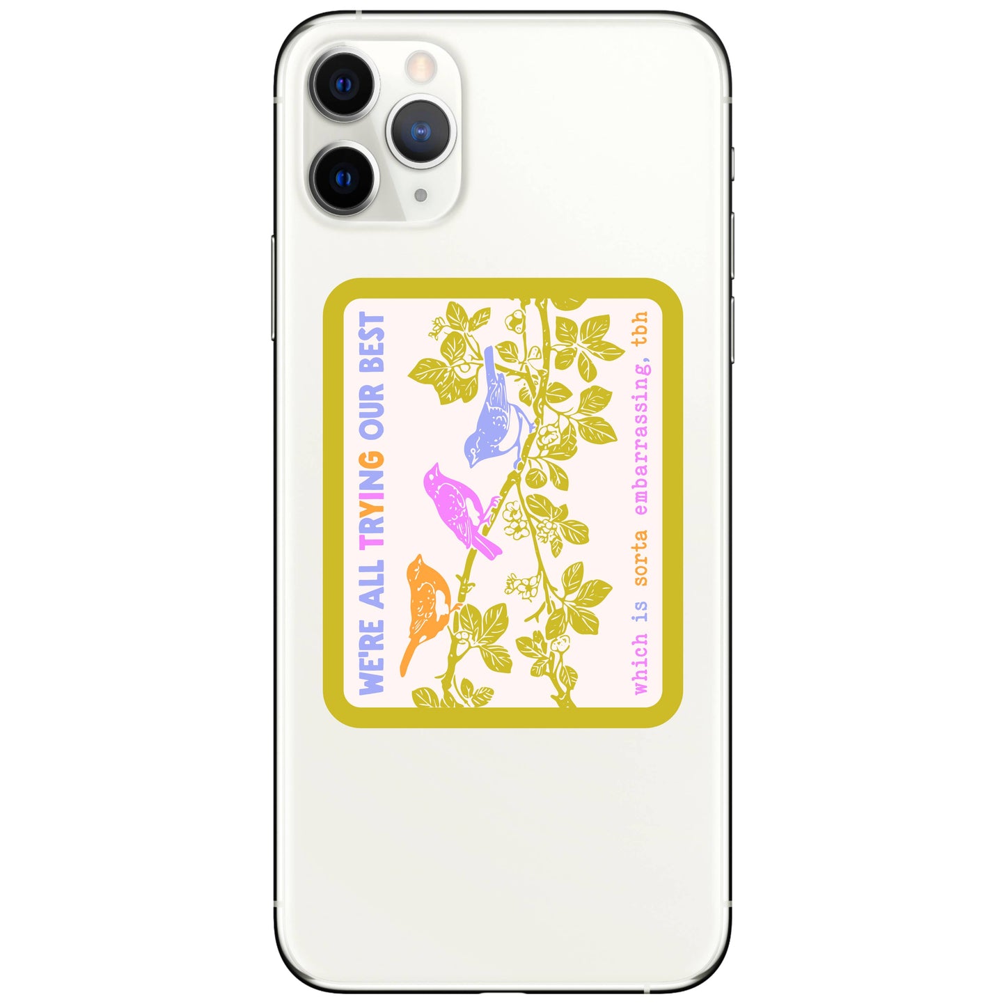 
                  
                    Trying Our Best Birds Sticker
                  
                