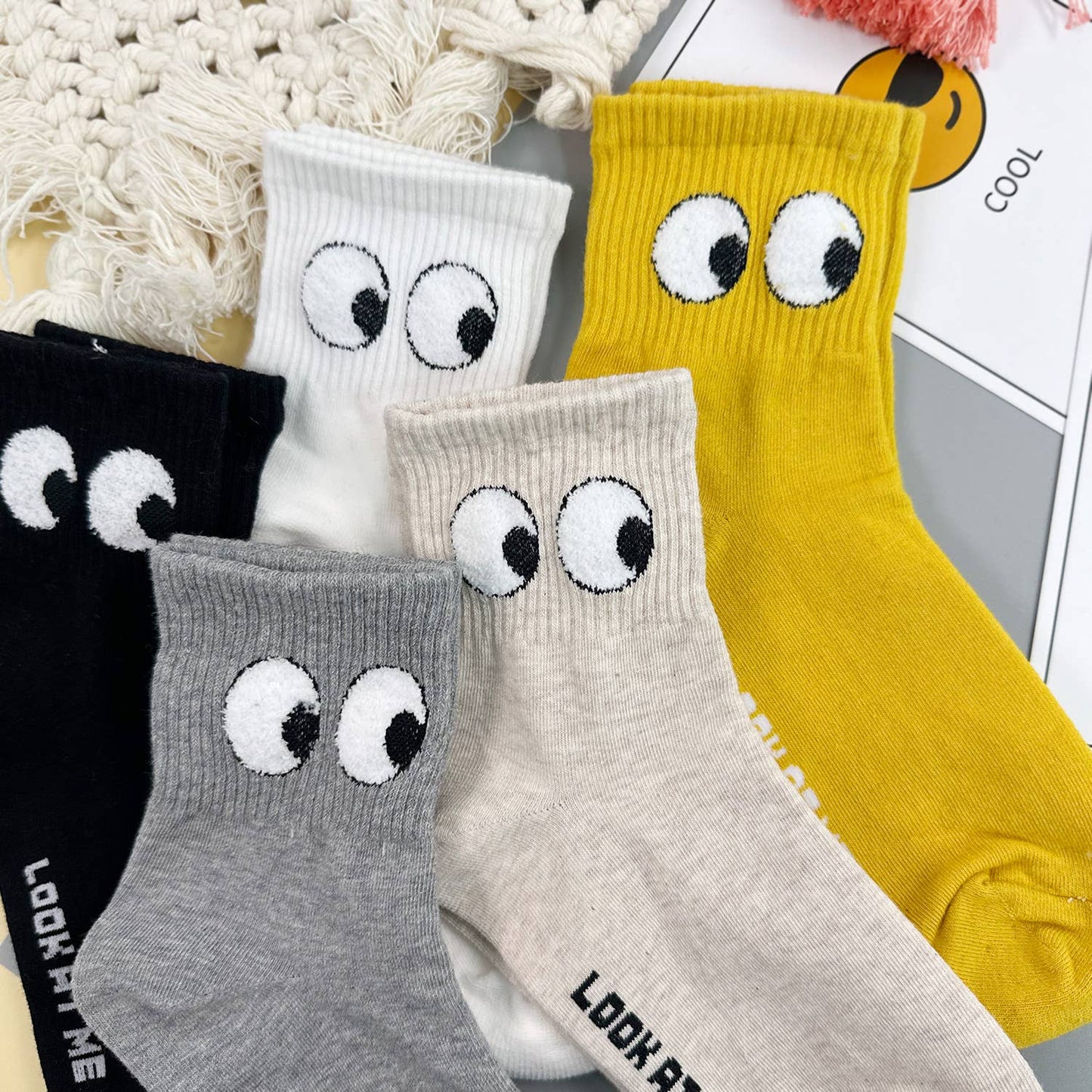 
                  
                    "Look At Me" High Ankle Socks
                  
                