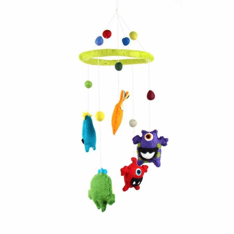 Silly Monsters Felt Baby Nursery Mobile