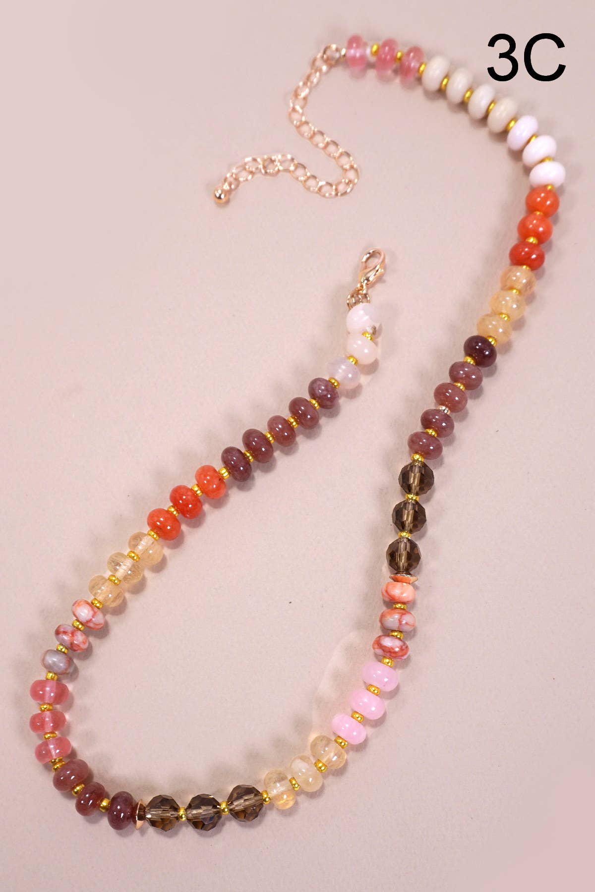
                  
                    Agate Stone and Glass Beaded Necklace
                  
                