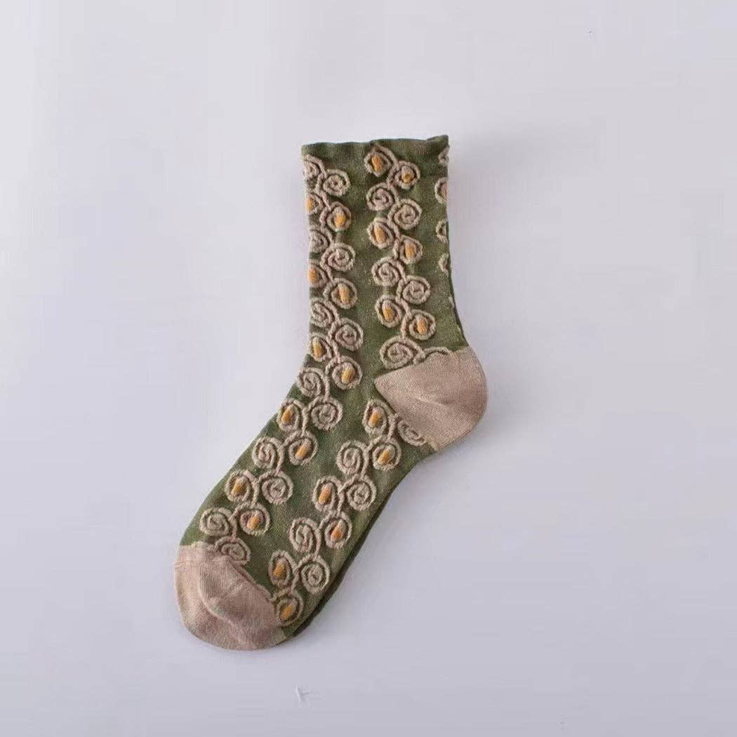 
                  
                    Embossed Cottagecore Socks
                  
                