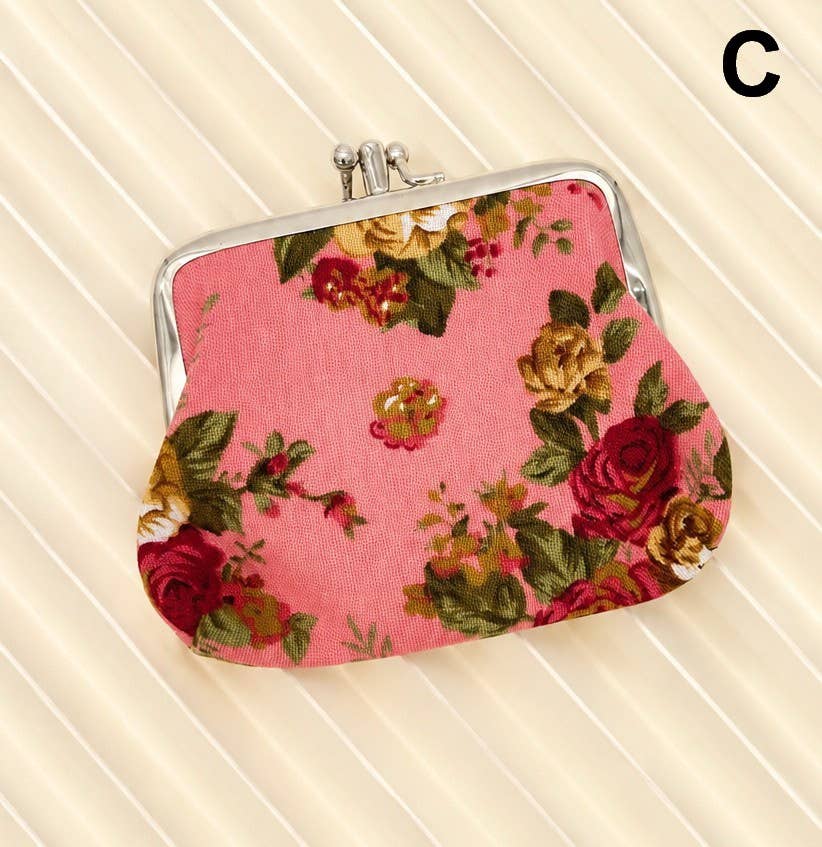 
                  
                    Floral Double-Sided Kiss Lock Pouch
                  
                