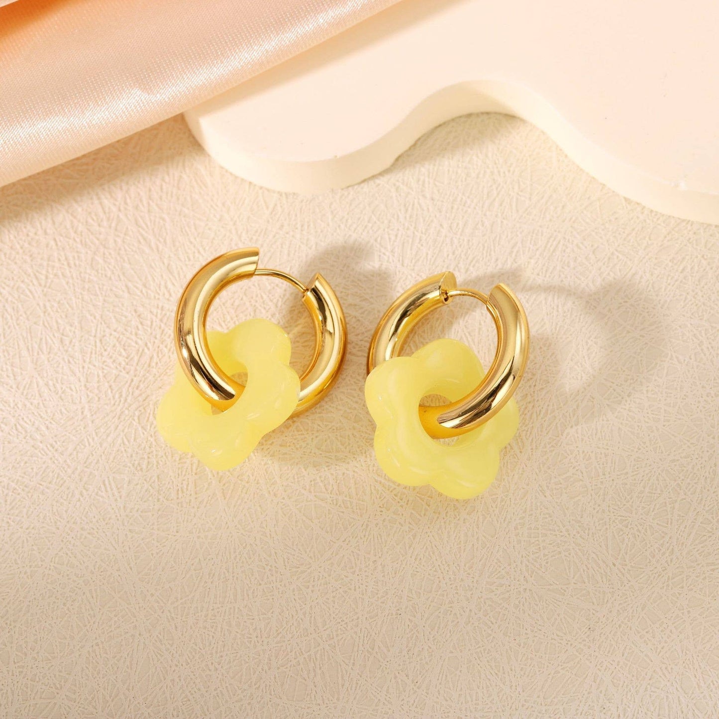 
                  
                    Flower Charm Huggies
                  
                