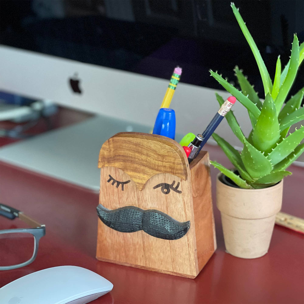 
                  
                    Mustached Eyeglass and Desk Caddy Combo
                  
                