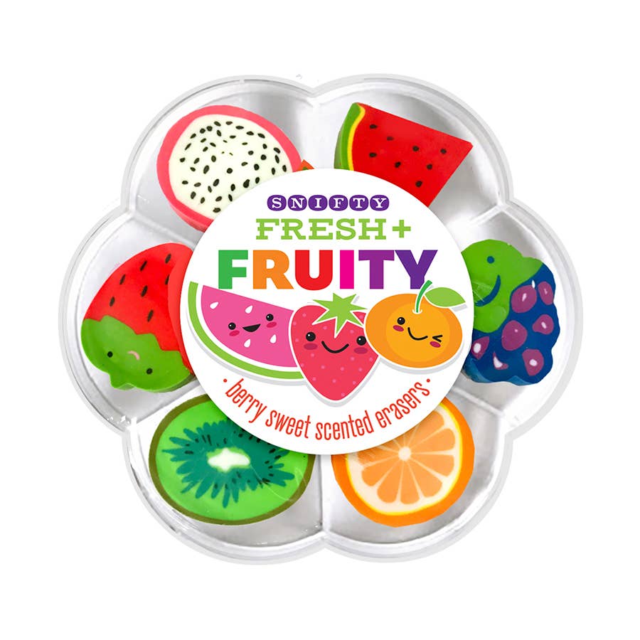 Scented Eraser Pack: 7 Fruity Pieces