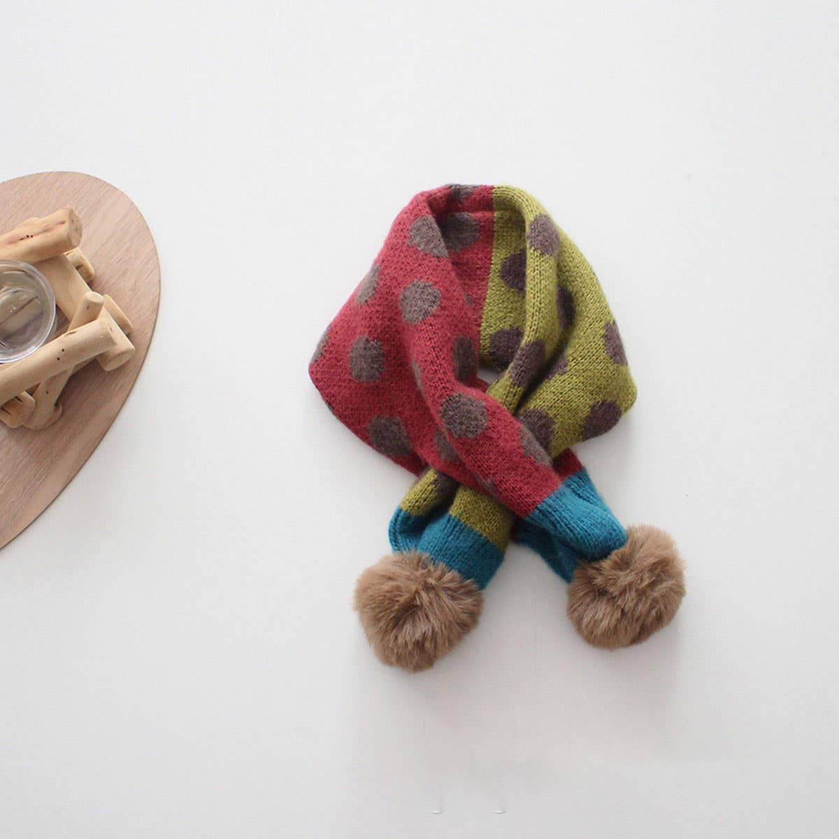 
                  
                    Pompom Polka Dots Kids Knitted Neck Scarf
                  
                