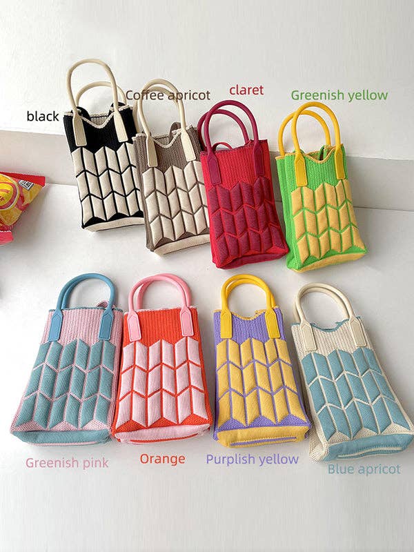 
                  
                    Geometric Knit Phone Sling Bag
                  
                