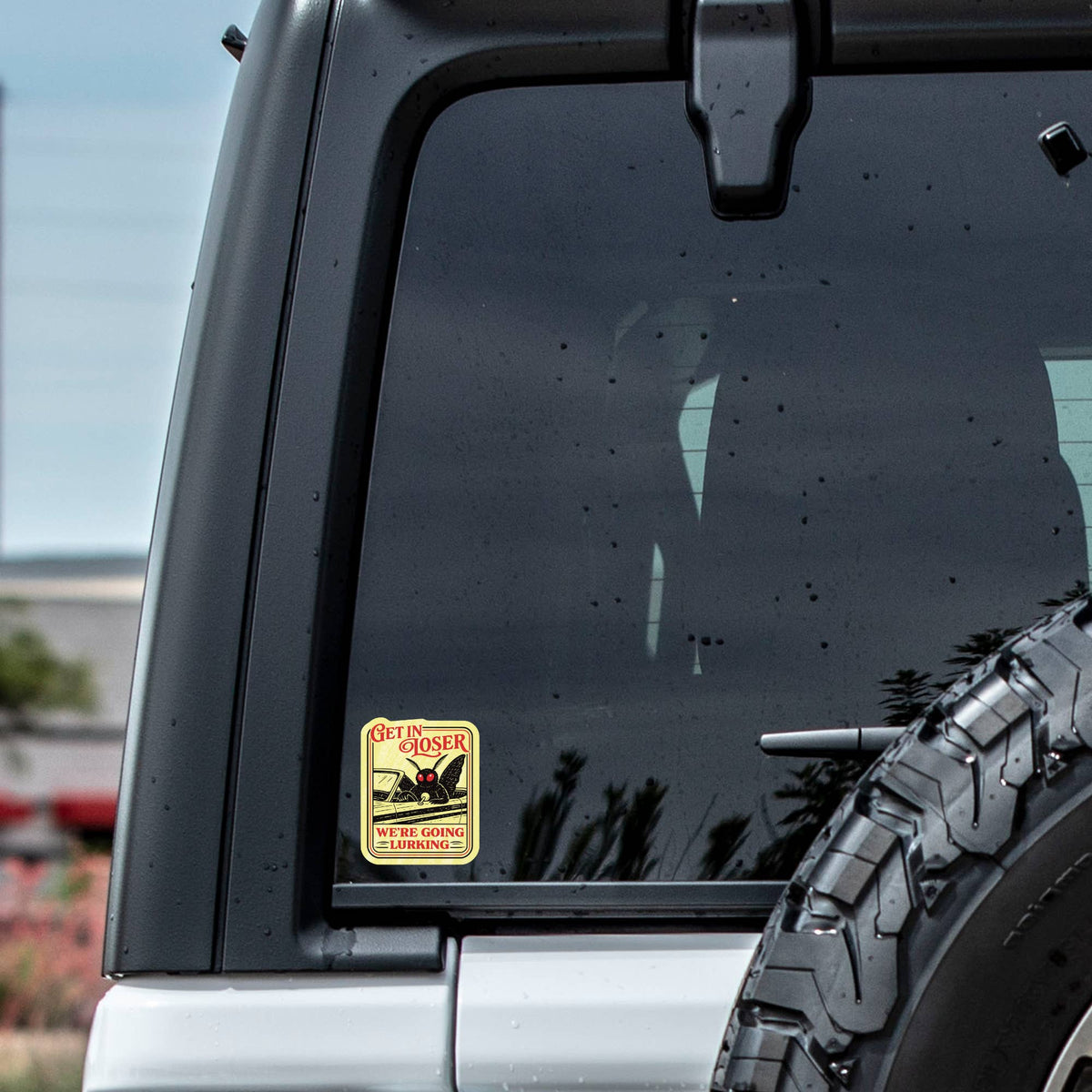 
                  
                    Get in Loser Going Lurking Mothman Cryptid Sticker
                  
                