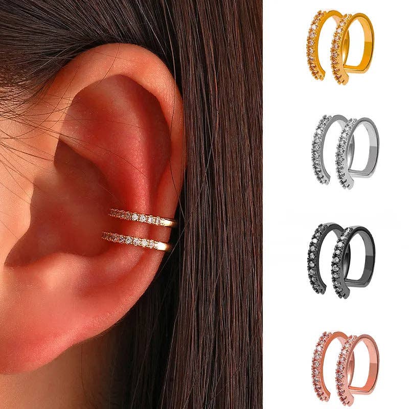 
                  
                    CZ Embedded Double Layer Ear Cuffs
                  
                