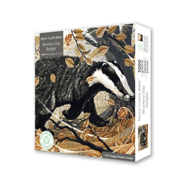 
                  
                    Truefitt-Baker's Blustery Day Badger: A 1000 Piece Sustainable Puzzle
                  
                