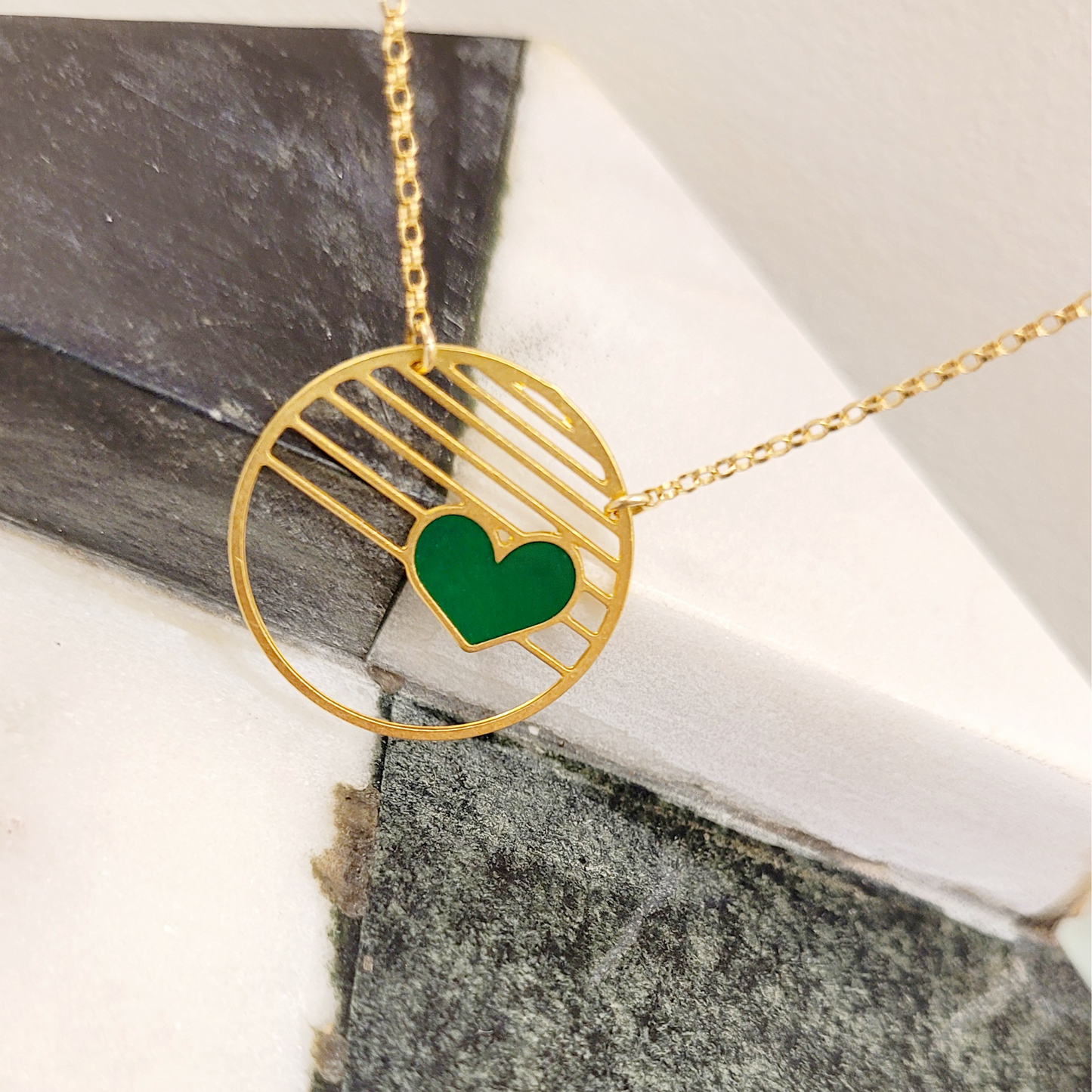 
                  
                    Circle Heart Necklace by Aqua Cherry
                  
                