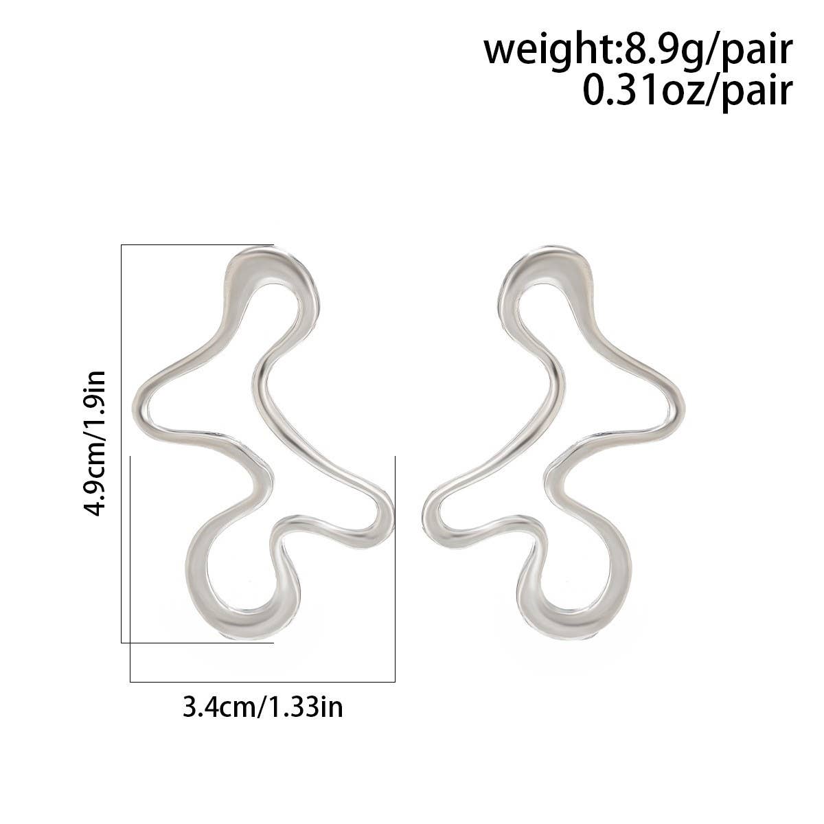 
                  
                    Irregular Squiggle Teardrop Earrings
                  
                