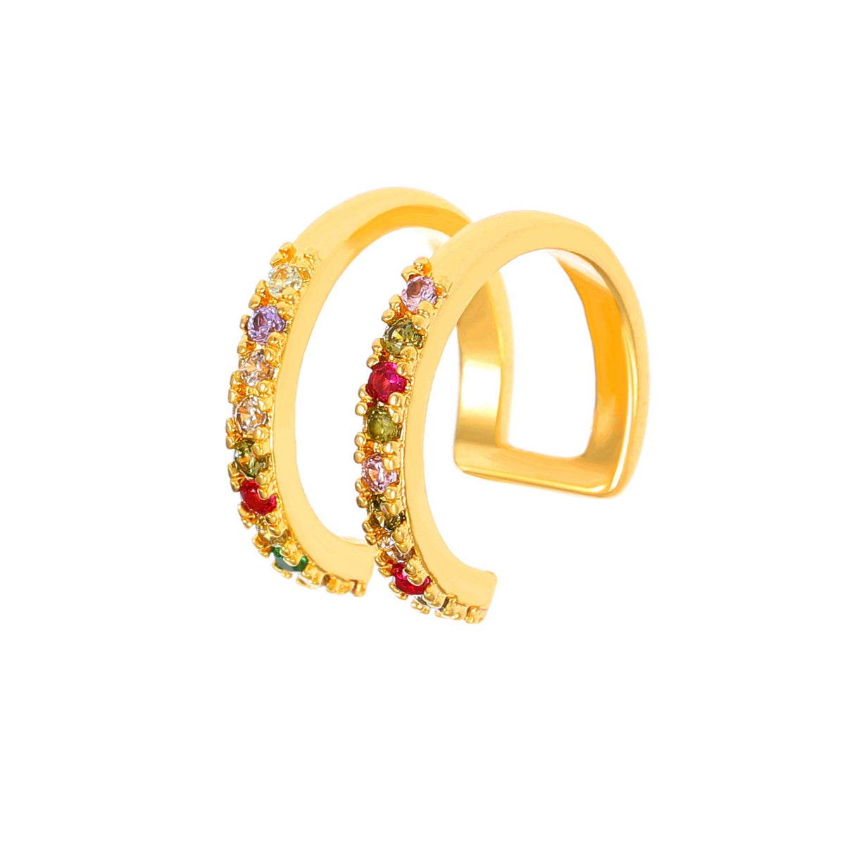 
                  
                    CZ Embedded Double Layer Ear Cuffs
                  
                