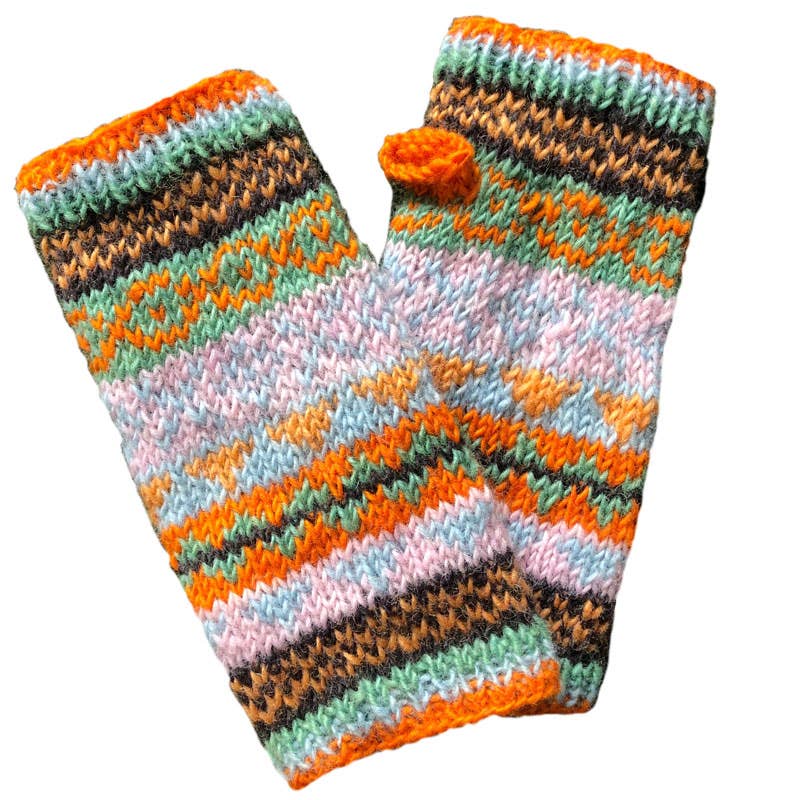 
                  
                    Pattern Blocked Knit Fingerless Glove Hand Warmers
                  
                