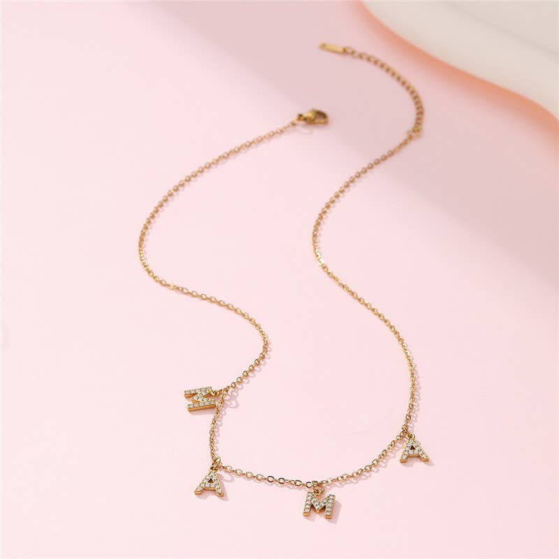 
                  
                    M-A-M-A Studded Charms Necklace
                  
                