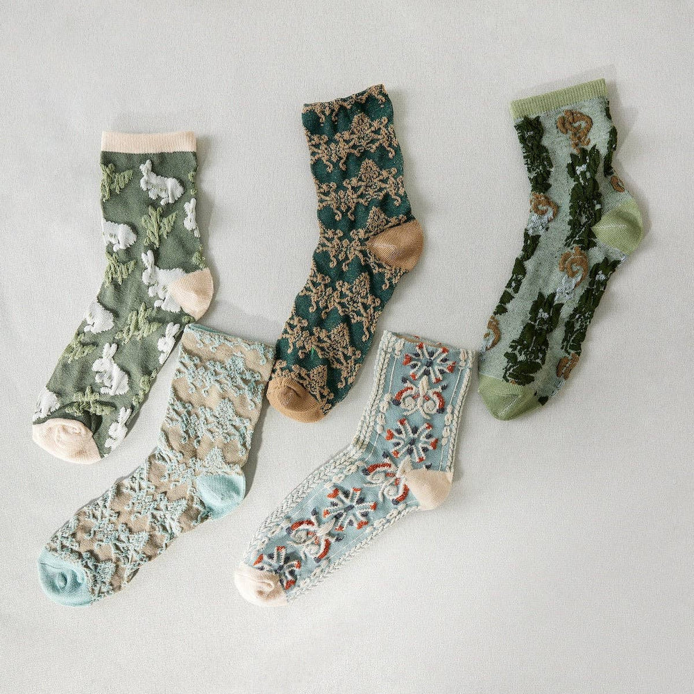 
                  
                    English Country Garden Embossed Socks
                  
                