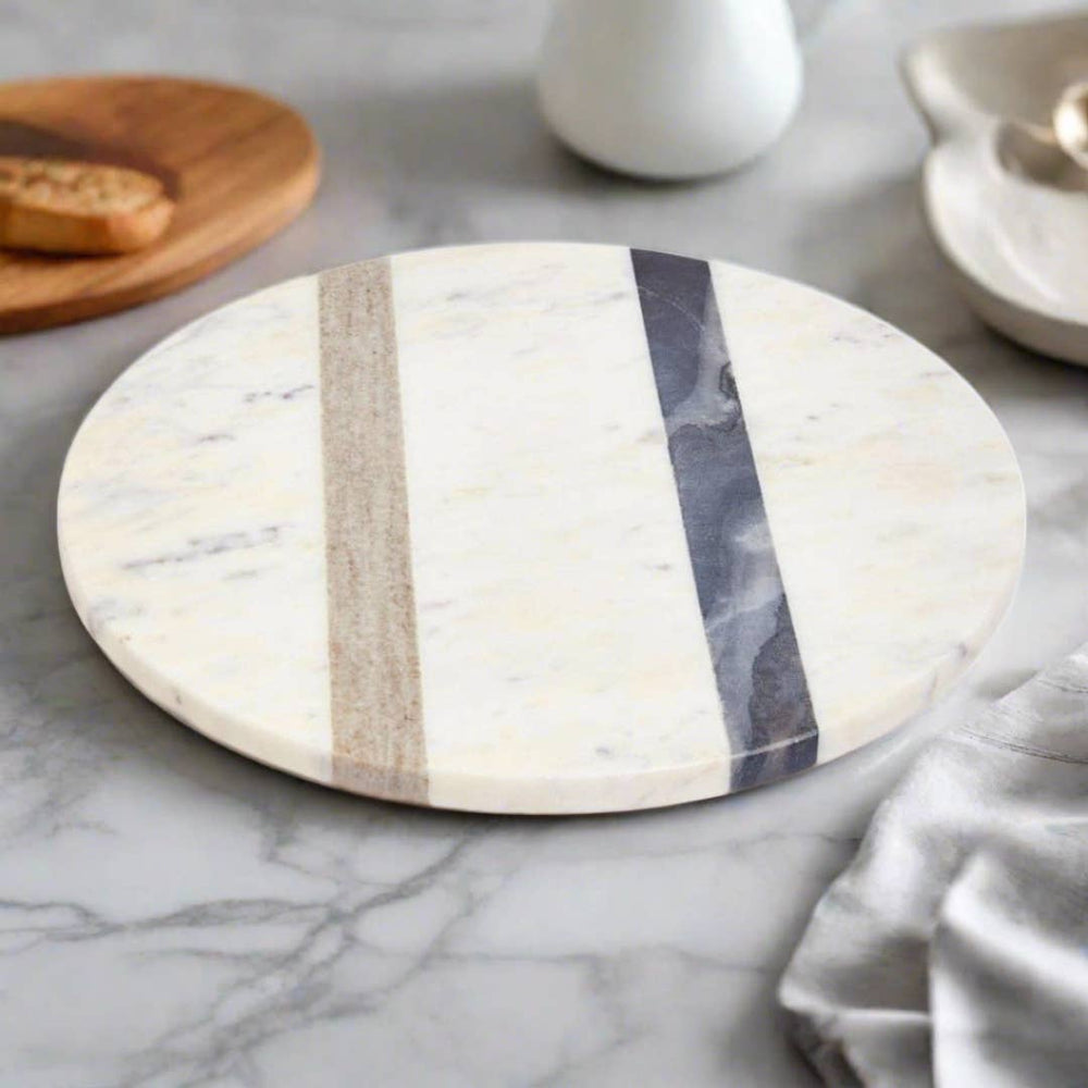 
                  
                    12" Striped Marble Lazy Susan
                  
                