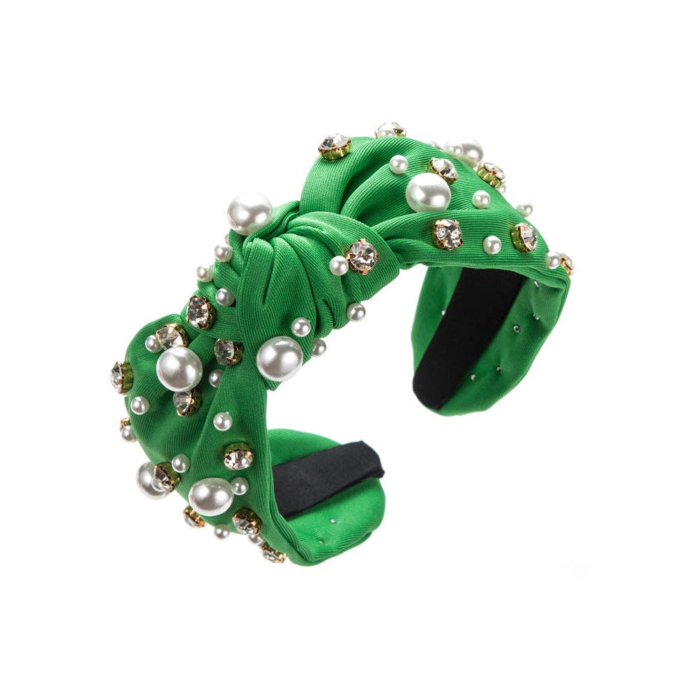 
                  
                    Pearl Studded Top Knot Headband
                  
                