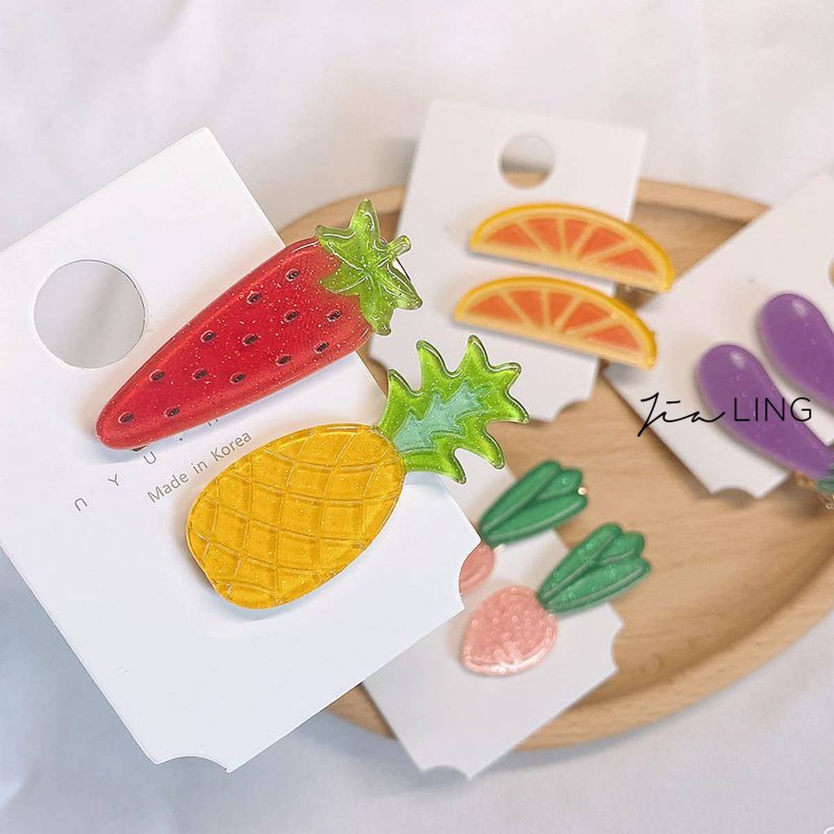 
                  
                    Acrylic Fruit + Veggie Duckbill Hair Clips
                  
                