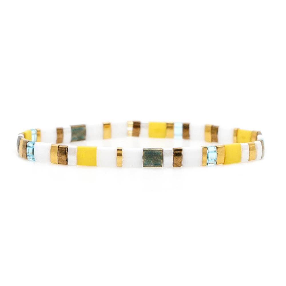 
                  
                    Glass & Hematite Beaded Stretch Bracelet
                  
                