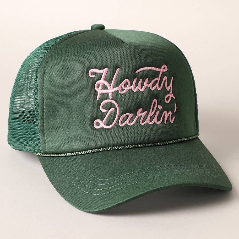
                  
                    Howdy Darlin' Satin Embroidered Trucker Cap
                  
                