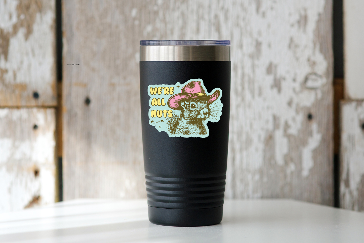 
                  
                    We're All Nuts Sticker
                  
                