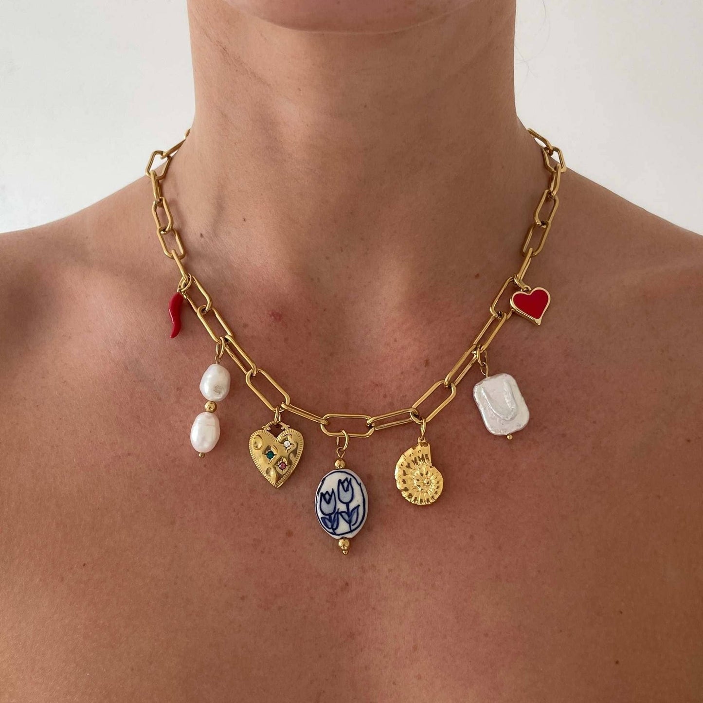 
                  
                    Bold Charms Paperclip Necklace
                  
                