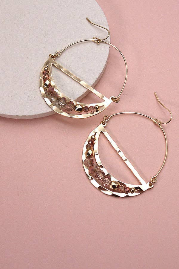 
                  
                    Half Moon Beaded Drop Earrings
                  
                