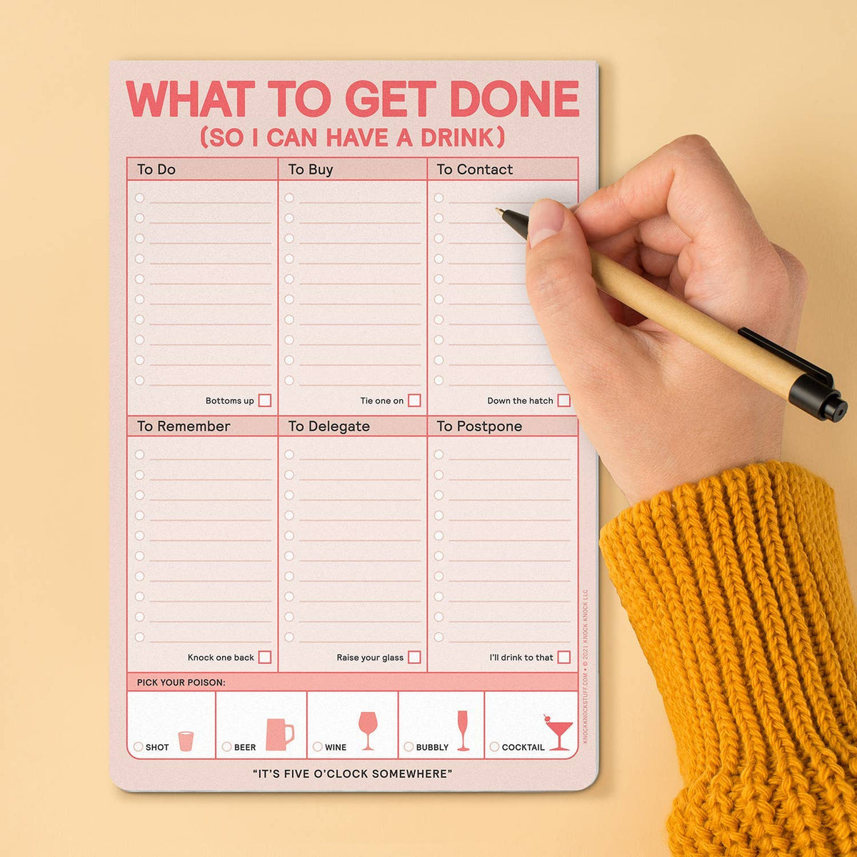 
                  
                    "What to Get Done So I Can Have a Drink" Notepad
                  
                
