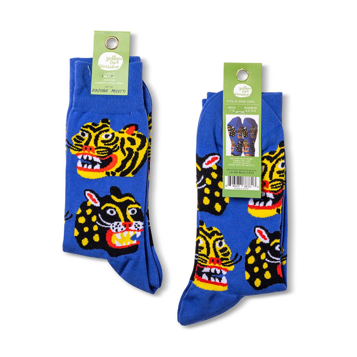 
                  
                    Kristina Micotti's Wild Cats Crew Socks by Yellow Owl
                  
                