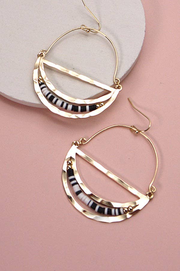 
                  
                    Half Moon Beaded Drop Earrings
                  
                