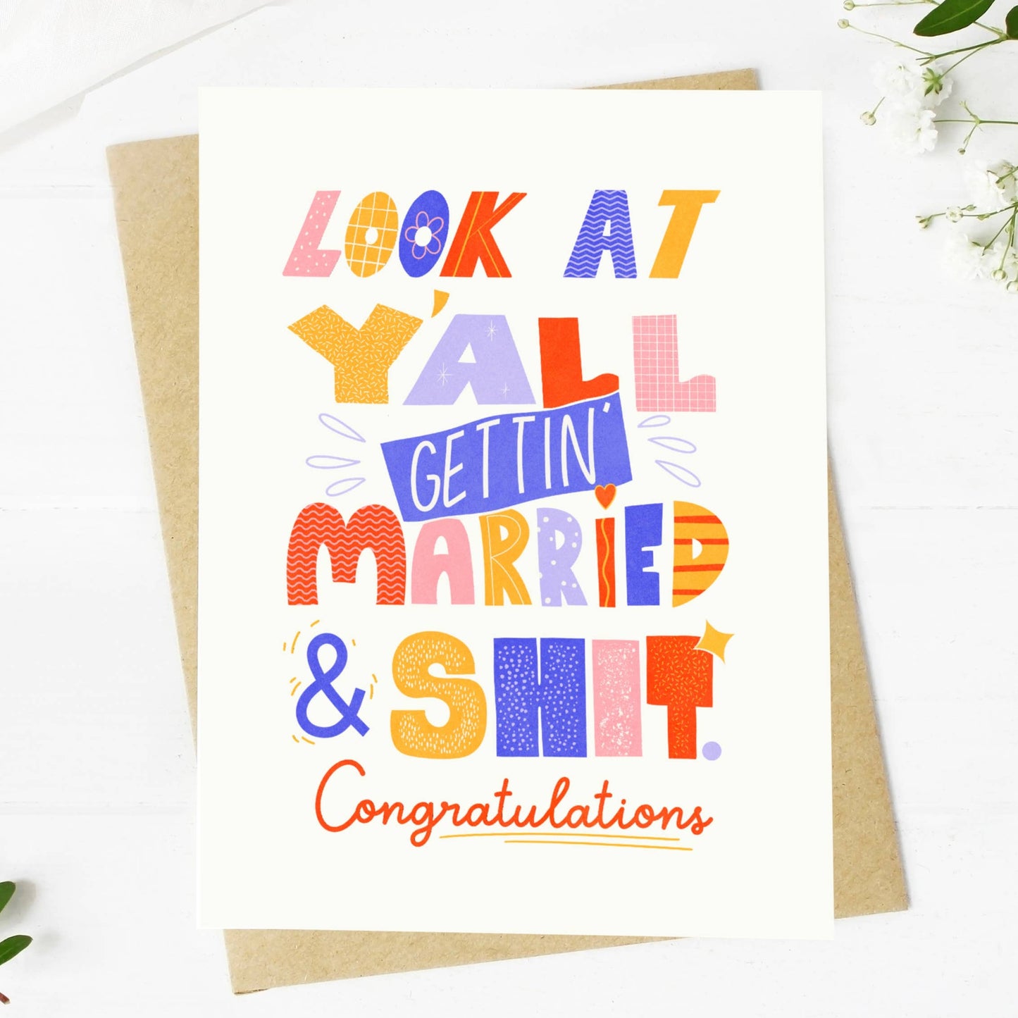 
                  
                    Look At Y'all Getting Married Wedding Card
                  
                