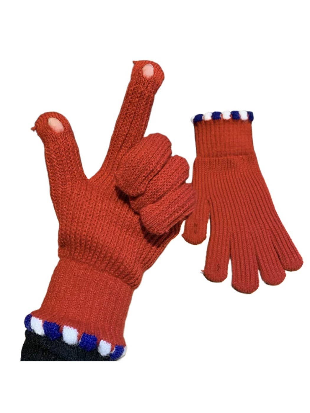 
                  
                    Dotted Cuff Knit Touchscreen Gloves
                  
                