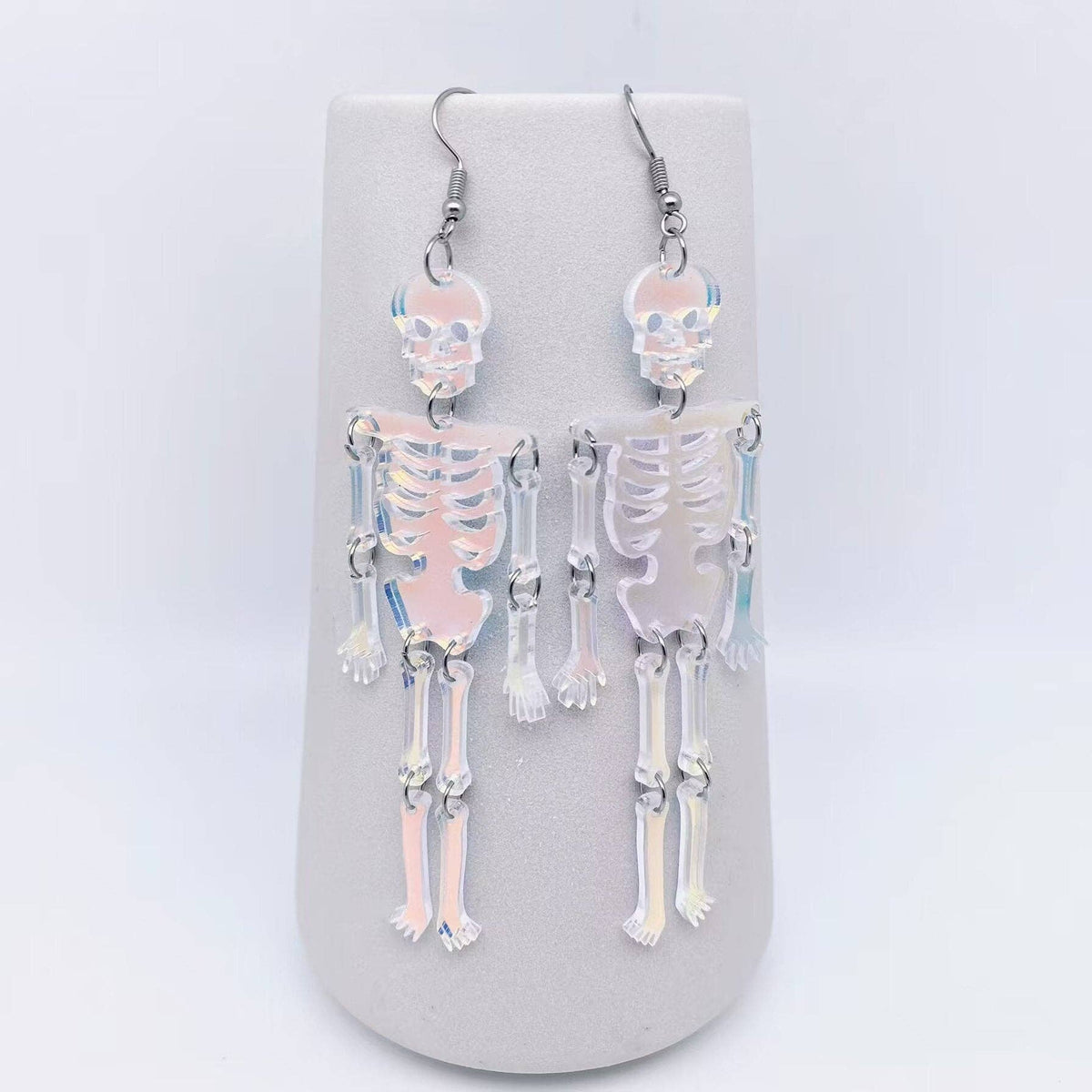 
                  
                    Iridescent Acrylic Skeleton Earrings
                  
                